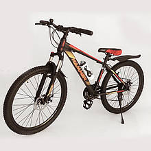 Гірський алюмінієвий велосипед Найнер із заниженою рамою S300 BLAST-NEW Діаметр коліс 29 Рама 18 зріст від 180 см Помаранчевий