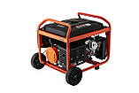 2E Генератор бензиновий 220 В, 50 Гц, 5.5 кВт, електро стартер, ручка та колеса для транспортування, фото 4