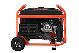 2E Генератор бензиновий 220 В, 50 Гц, 5.5 кВт, електро стартер, ручка та колеса для транспортування, фото 5