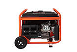 2E Генератор бензиновий 220 В, 50 Гц, 7.5 кВт, електро стартер, ручка та колеса для транспортування, фото 5