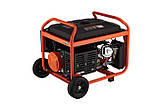 2E Генератор бензиновий 380 В, 50 Гц, 8 кВт, електро стартер, ручка та колеса для транспортування, фото 4