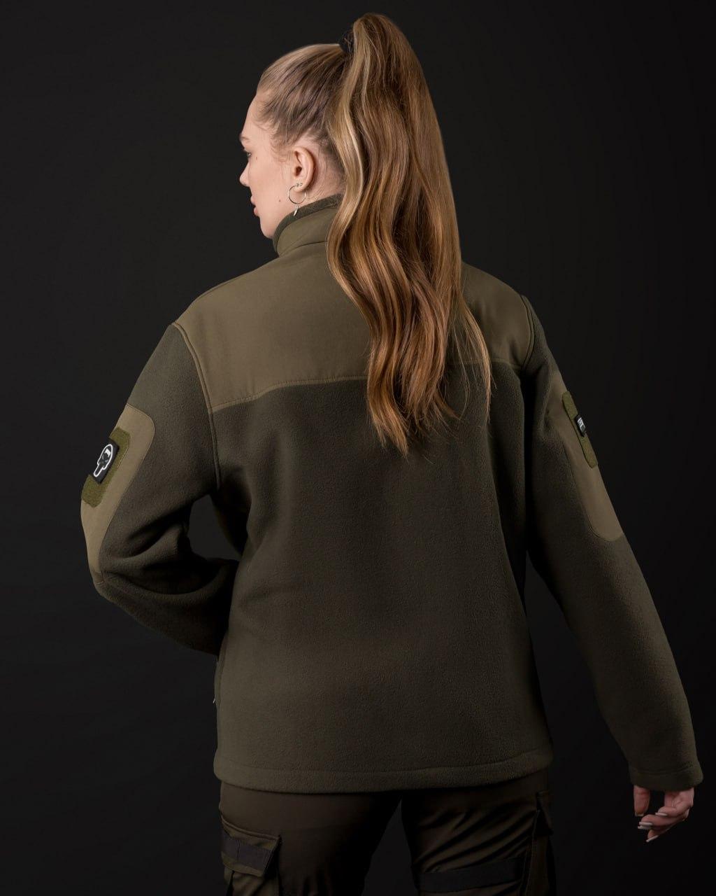 Купить Женская тактическая флисовая толстовка хаки, Теплая военная ...