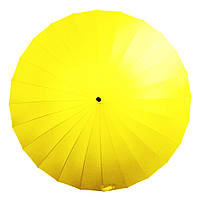 Зонт Lesko T-1001 Yellow 24 спицы механический однотонный для девушек от дождя