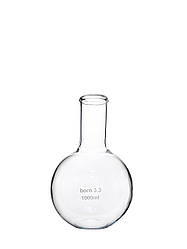 Колба плоскодонна без шліфа 1000 мл, д.40, Boro 3.3