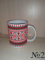 Чашка с украинским орнаментом №2