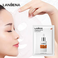 Тканинна маска для обличчя Lanbena Vitamin C Serum Facial Mask з вітаміном C, 25 мл