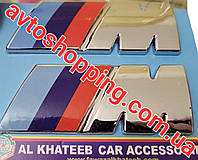 Эмблема значок на багажник надпись на багажник, надпись на крыло BMW, M power 2 шт