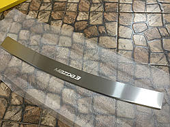 Накладка на бампер з загином Mazda 3 III хетчбек з 2016 р. (NataNiko)