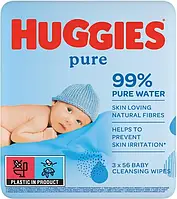 Серветки вологі Huggies Ultra Comfort Pure 2 + 1 (56 х 3 шт)