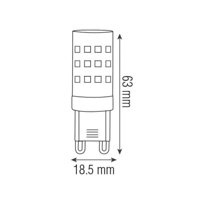 Світлодіодна лампа PETA-10 10W G9 6400K HOROZ ELECTRIC 001-045-0010-010