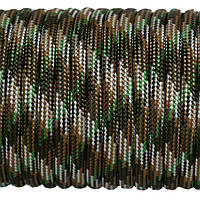 PARACORD TYPE III 550, CAMO 4 COLORS OLIVE&COYOT&SILVERGREY&SWAMPGREEN #140