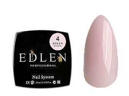 Гель для нарощування нігтів Edlen Builder Gel No4 (молочно-рожевий), 15 мл