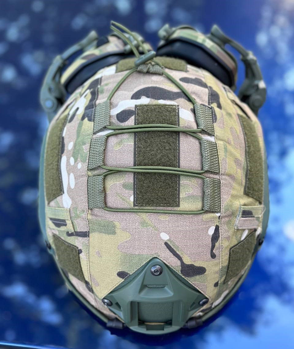 Тактический военный шлем Fast Фаст с активными наушниками Walkers Razor, креплением Чебурашка на каску и кавер - фото 5 - id-p1879955370