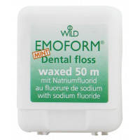 Зубная нить Dr. Wild Emoform вощенная c фторидом натрия и мятой 50 м (7611841138604)