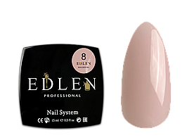 Гель для нарощування нігтів Edlen Builder Gel No8 (нюдовий), 15 мл