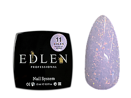 Гель для нарощування нігтів Edlen Builder Gel No11 (ліловий із кольоровими блискітками), 15 мл