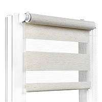 Роллеты на окна Рулонные шторы Жалюзи День-ночь ВН 08 Молочно-бежевый