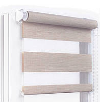 Роллеты на окна Рулонные шторы Жалюзи День-ночь ВН 3001 Песочно-бежевый