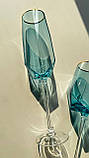 Келих для шампанського Olens "Блакитний діамант" 350мл, XD01, фото 2