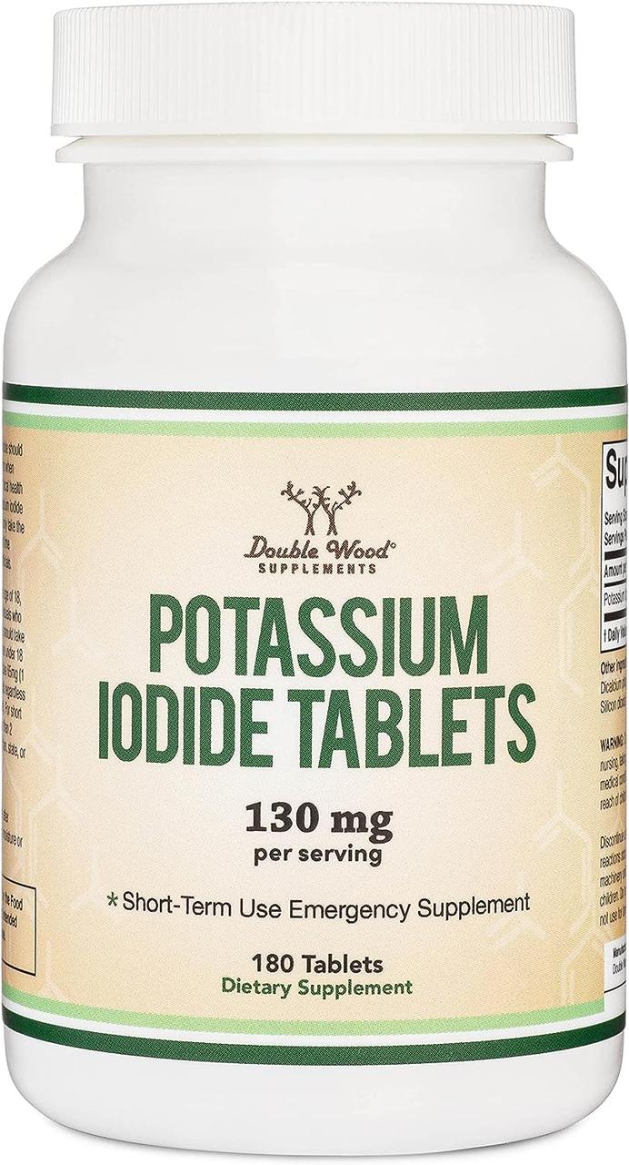 Йодид калію Double Wood Potassium Iodide 130 mg (на 2 таблетки), 180 tabl