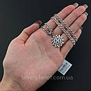 Срібна цепочка і підвіс Зірка Ерцгамми. Кулон і ланцюжок на шию. 65 см, фото 3