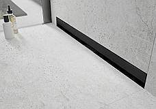 Трап для душу MEXEN FLAT WALL 2в1 настінний BLACK чорний 110 см, фото 2