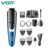 Машинка для стрижки волос 8 в 1 универсальная VGR V-172
