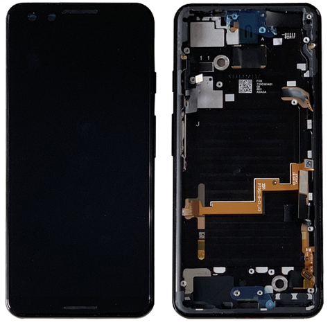 Дисплей (екран) для Google Pixel 3 + тачскрин, чорний, OLED, оригінал (541) з передньою панеллю, Just Black, фото 1