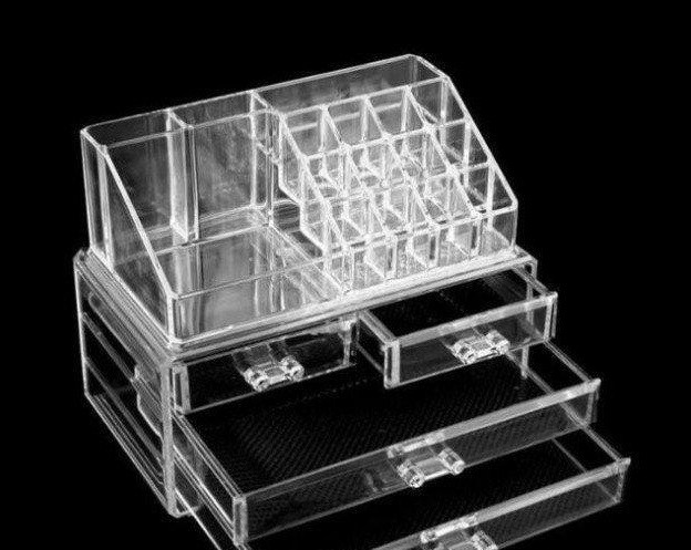Пластиковый органайзер для косметики, косметический бьюти бокс, подставка для аксессуаров Cosmetic Storage Box - фото 6 - id-p1927591261