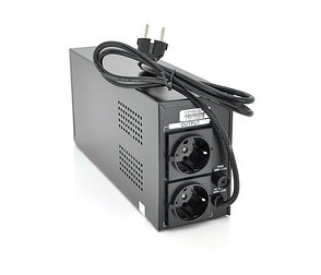 ИБП Ritar E-RTM650 (390W) ELF-L, LED, AVR, 2st, 2xSCHUKO socket, 1x12V7Ah, metal Case Q4 (310*85*140), фото 2