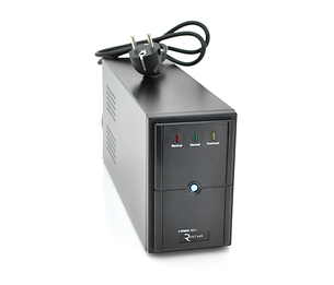 ИБП Ritar E-RTM650 (390W) ELF-L, LED, AVR, 2st, 2xSCHUKO socket, 1x12V7Ah, metal Case Q4 (310*85*140), фото 2