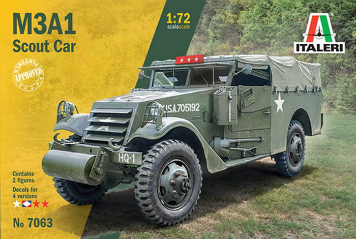 Пластикова модель 1/72 Italeri 7063 M3A1 Scout Car