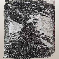 Биркодержатель веревочный черно-белый с пластиковой пломбой для крепления бирок 1000 шт