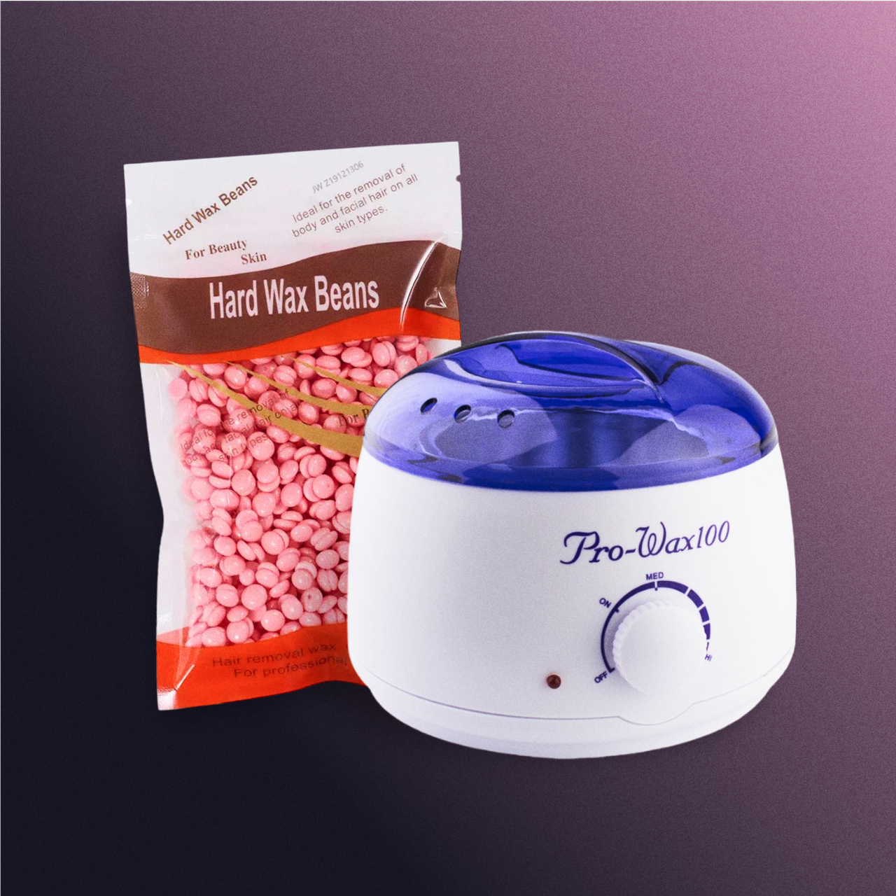 Набір для депіляції із воскоплавом Pro-Wax 100, плівковий віск 100 грам, фото 1