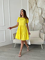 Женское короткое платье из софта "Classic" цвет желтый р.42/44 440228