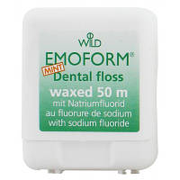 Зубная нить Dr. Wild Emoform вощенная c фторидом натрия и мятой 50 м (7611841138604)