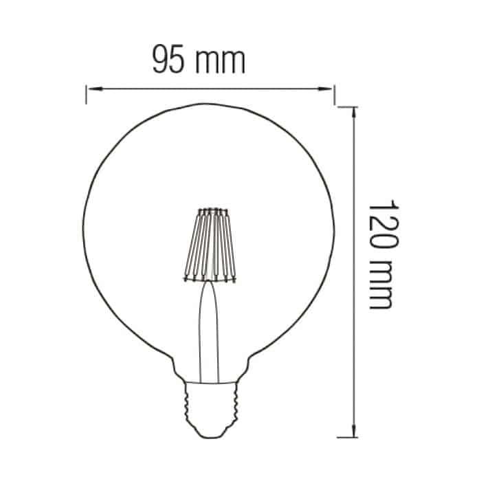Світлодіодна лампа Filament RUSTIC TWIST-4 4W E27 HOROZ ELECTRIC 001-038-0004-010