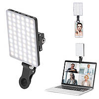 Newmowa 60 LED High Power Rechargeable Clip Fill Video Light с передним и задним зажимом