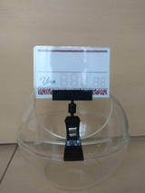 Прищіпка середня + утримувач інформації 50мм, Цінникотримач на прищіпці, Тримач цінника (5068), фото 4