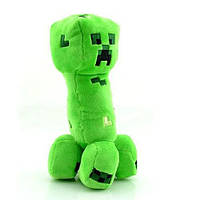Мягкая игрушка герой Майнкрафт Крипер Большой 23 см Зеленый