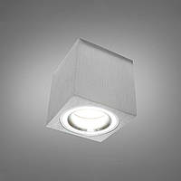 Точечный светильник накладной квадрат цвет каркаса матовый хром D-QXL-29198-S-SL