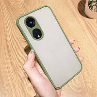 Матовий протиударний чохол для Oppo Reno 8T хакі бампер