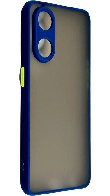 Матовий протиударний чохол для Oppo Reno 8T синій бампер