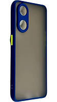 Матовий протиударний чохол для Oppo Reno 8T синій бампер