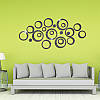 Наклейка на стіну акрилова дзеркальна "Кільця-G" (24 шт.) Best Time чорна, фото 3