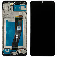 Дисплей Samsung Galaxy A02s A025F, M02S M025F 160 x 72 мм с тачскрином с рамкой Original PRC черный шлейф