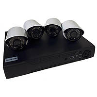 Комплект видеонаблюдения на 4 камеры UKC DVR KIT 520 AHD 4ch Gibrid 6932 черно-серый