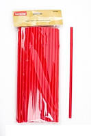 Соломка с изгибом для коктейлей Empire красная 50 штук длина 28,5 см пластик (0236 EM)