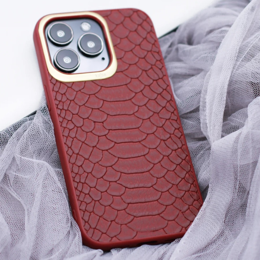 Шкіряний чохол Kajsa Snake Leather для iPhone 13 Pro