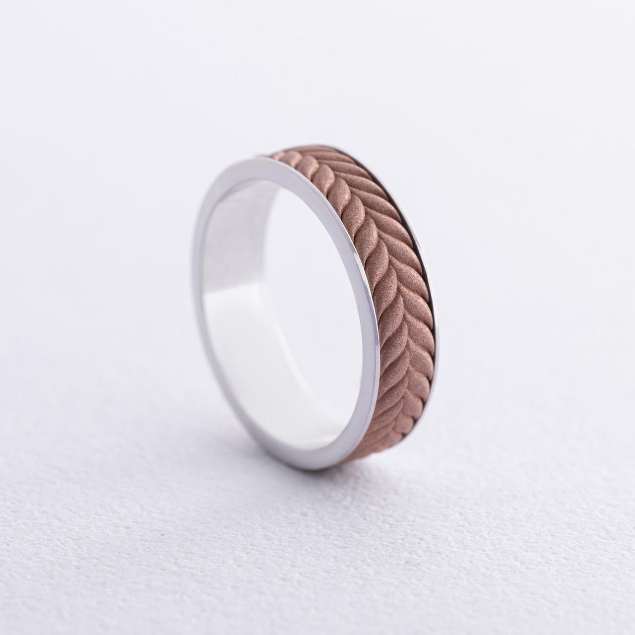 Обручне кільце "Колосок" у червоному 
і білому золоті 236421100 Zipexpert ZIPEXPERT, фото 1